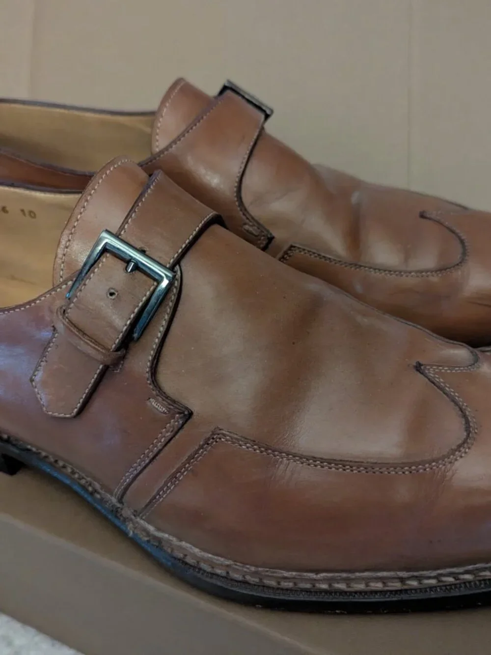 Roberto Biagini Italian Mens Strap Dress Shoes Size 10